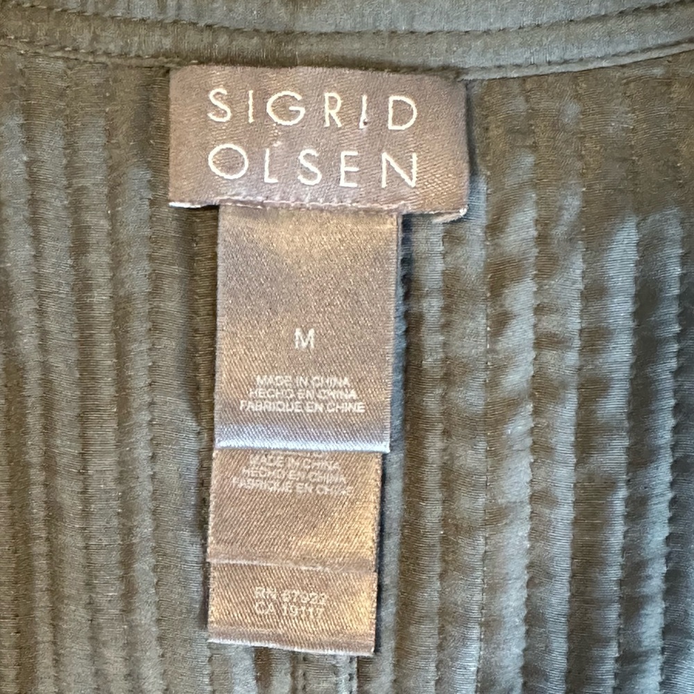 Sigrid Olsen Silk Jacket Reversible Size Medium - image 5